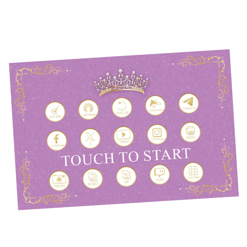 Quinceañera Gold Crown Welcome Screen, Radiant Orchid  |   LHC23G