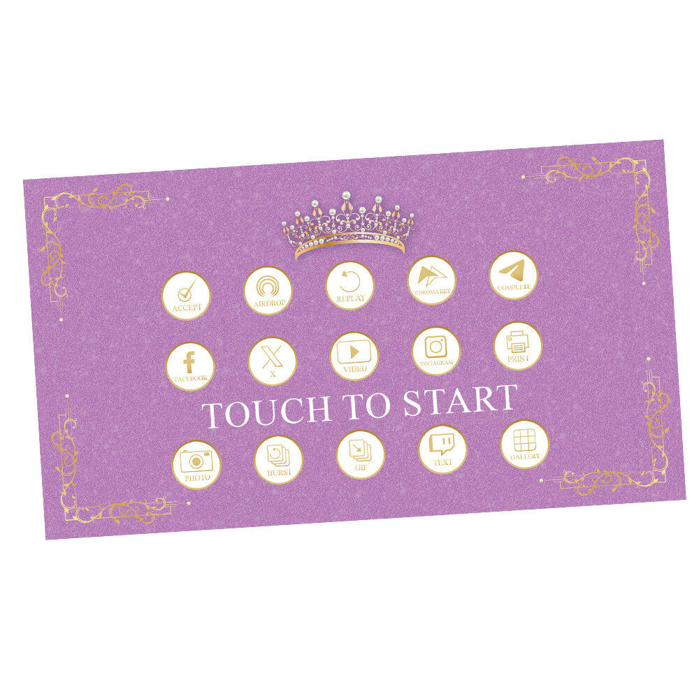 Quinceañera Gold Crown iPad Welcome Screens, Radiant Orchid Birthday | LHC24B