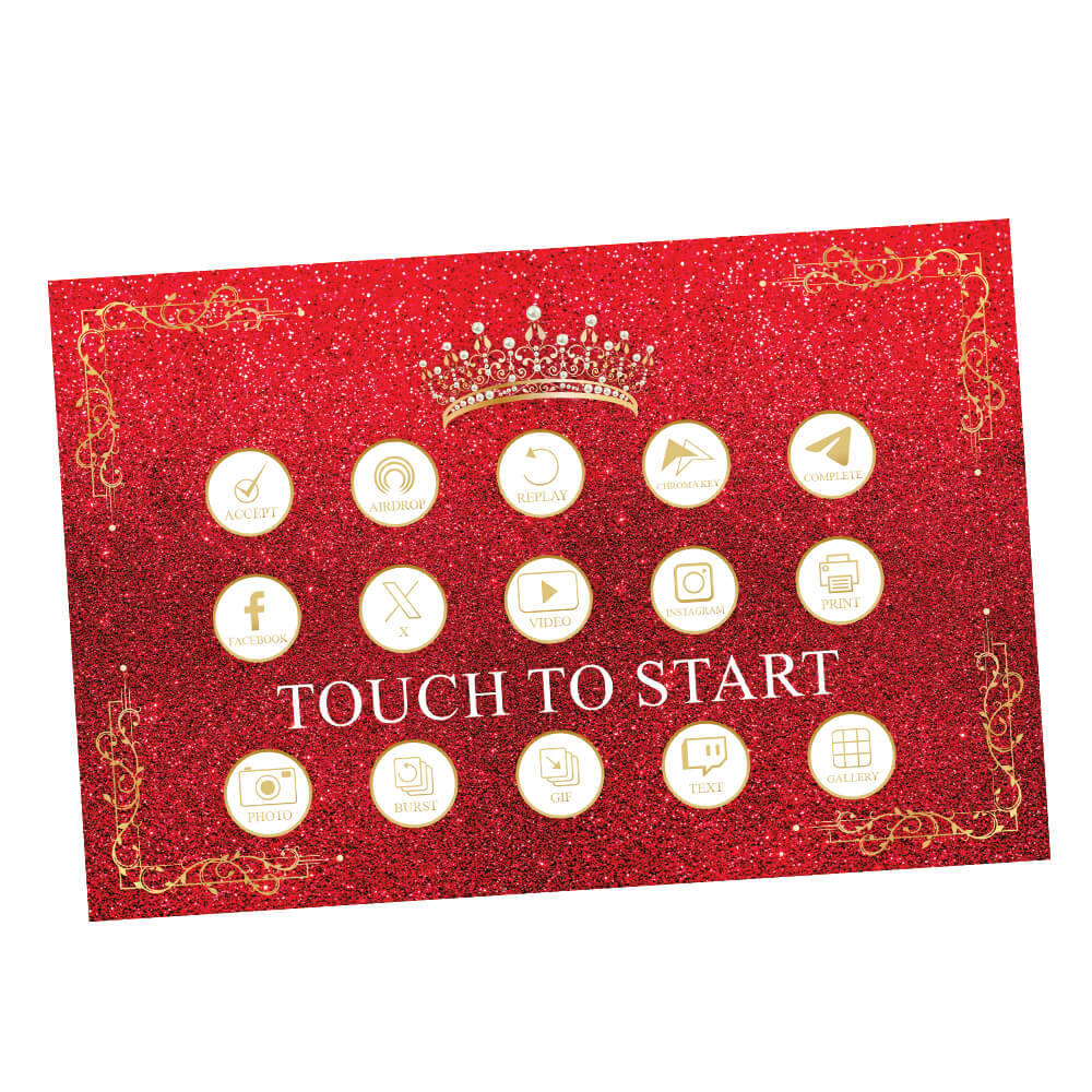 Quinceañera Gold Crown Welcome Screen, Red  |   LHC23H