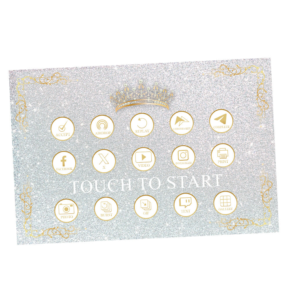 Quinceañera Gold Crown Welcome Screen, Silver  |   LHC23K