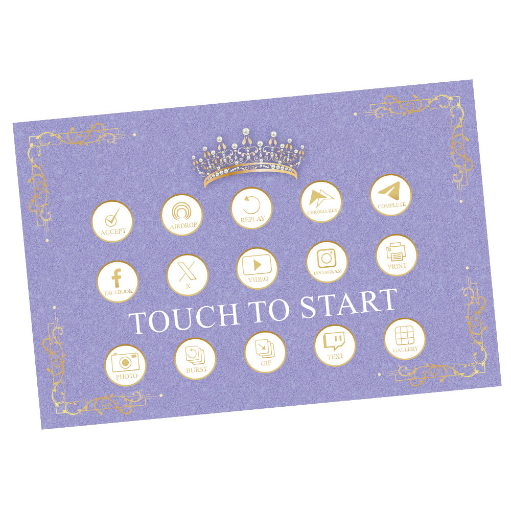 Quinceañera Gold Crown Welcome Screen, Violet Tulip  |   LHC23J