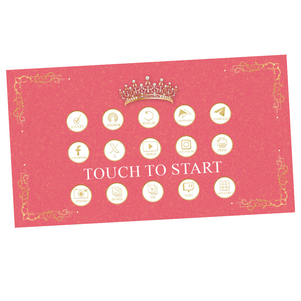 Quinceañera Gold Crown iPad Welcome Screens, Blush Pink Birthday | LHC24E