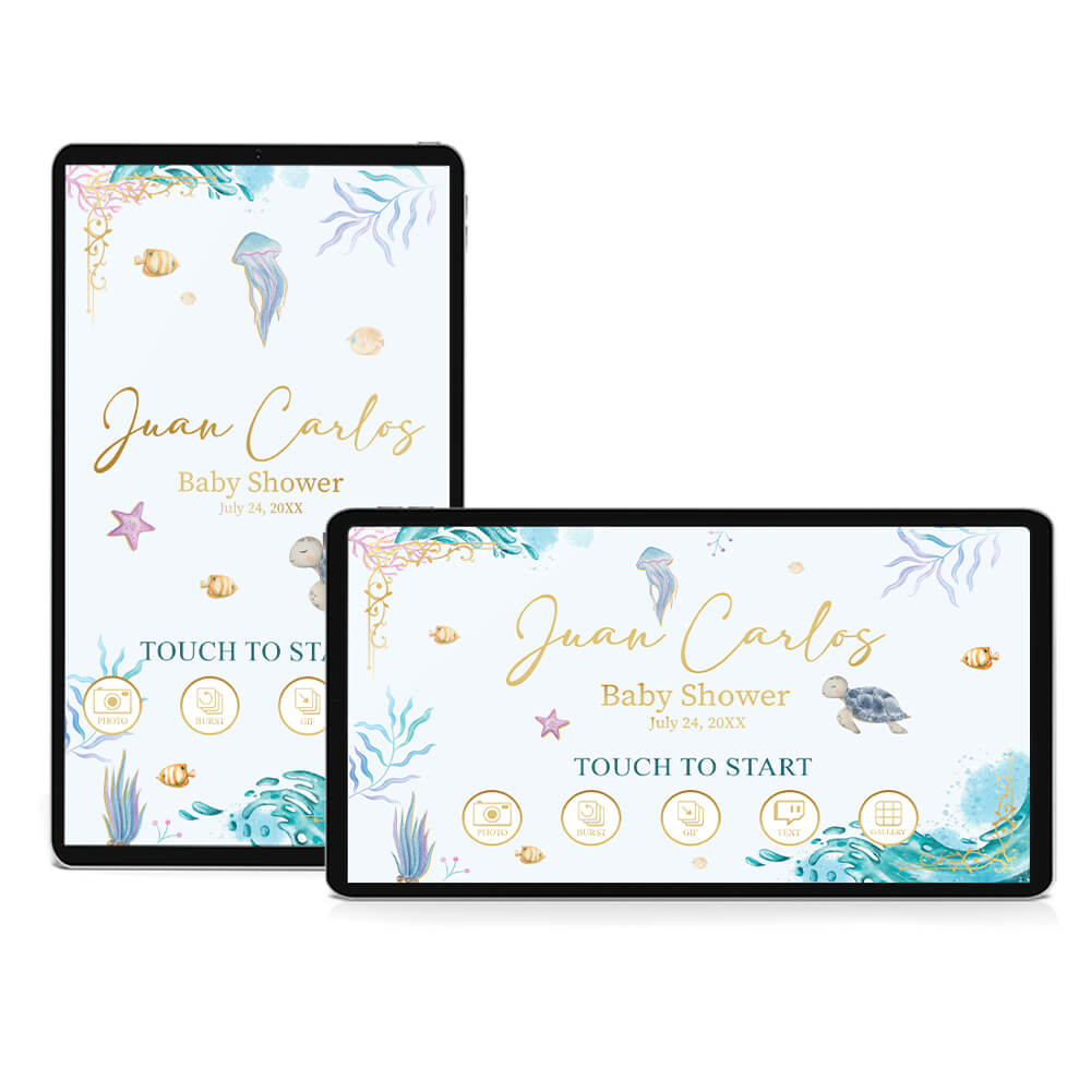Under The Sea iPad Welcome Screens, Baby Showers for boys or girls  |   LHC07E