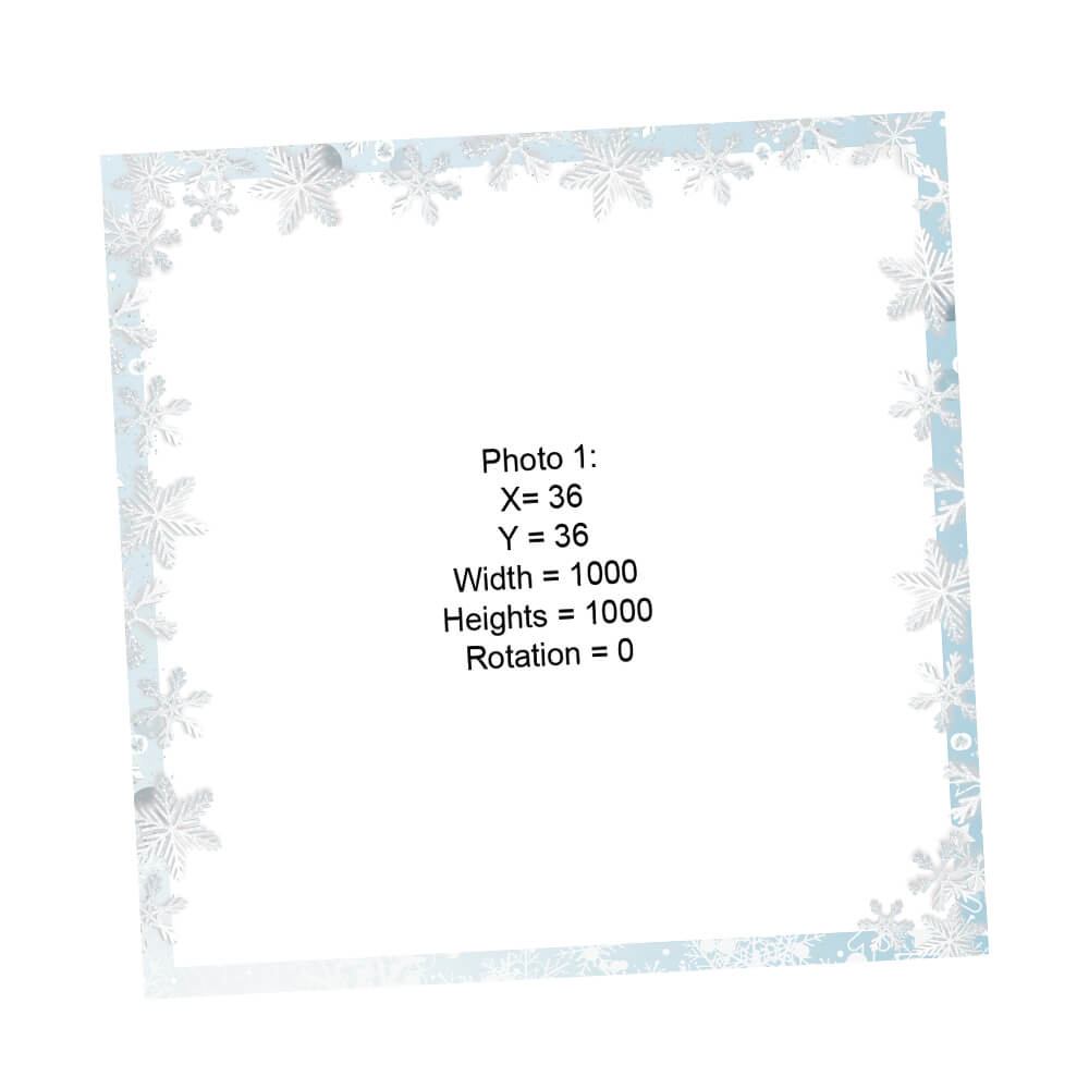 Snowflake Winter Dance Photo Booth Frame  |  360 Overlay Frame  |  LHC12C