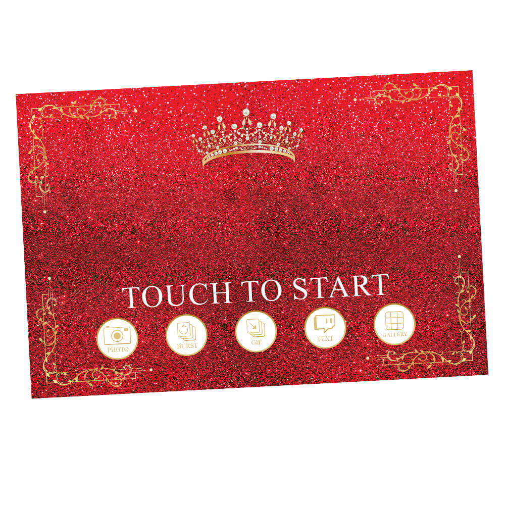 Quinceañera Gold Crown Welcome Screen, Red  |   LHC23H