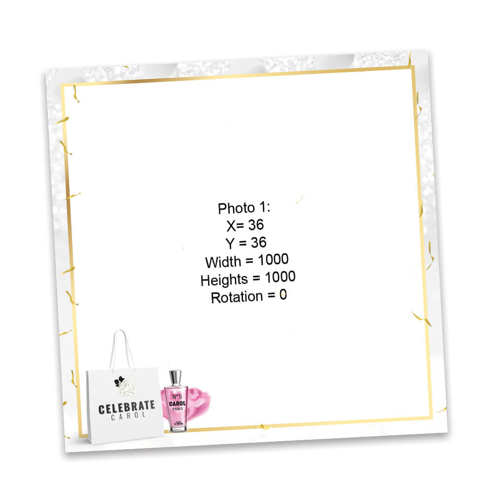 Luxury High End Perfume No 5 Photo Booth Frame  |  360 OIverlay  |  LHC15C