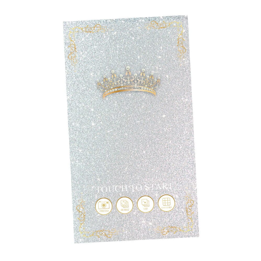 Quinceañera Gold Crown iPad Welcome Screens, Silver Birthday | LHC24J