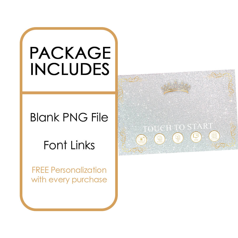 Quinceañera Gold Crown Welcome Screen, Silver  |   LHC23K