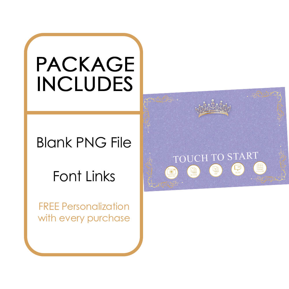Quinceañera Gold Crown Welcome Screen, Violet Tulip  |   LHC23J