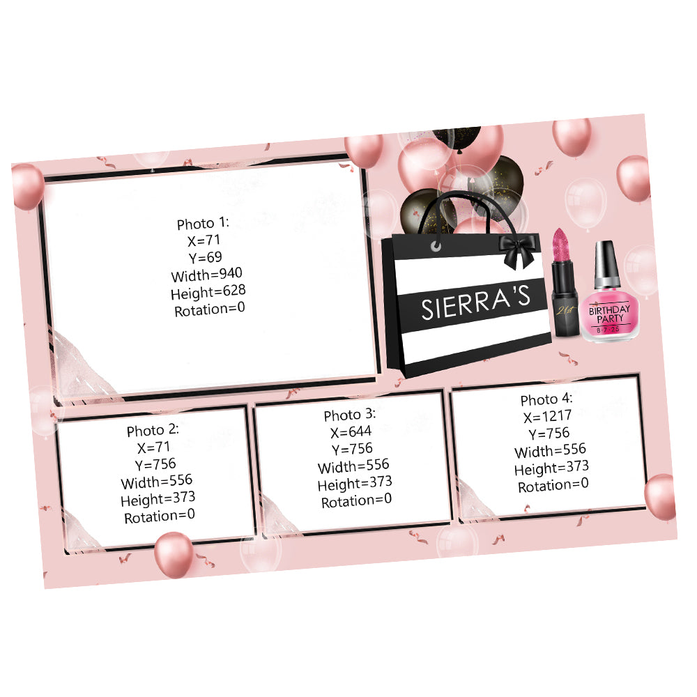 Glam Makeup Party Theme, Stylish 21st Birthday Design Bag  |  1x3 Postcard | LHC08B