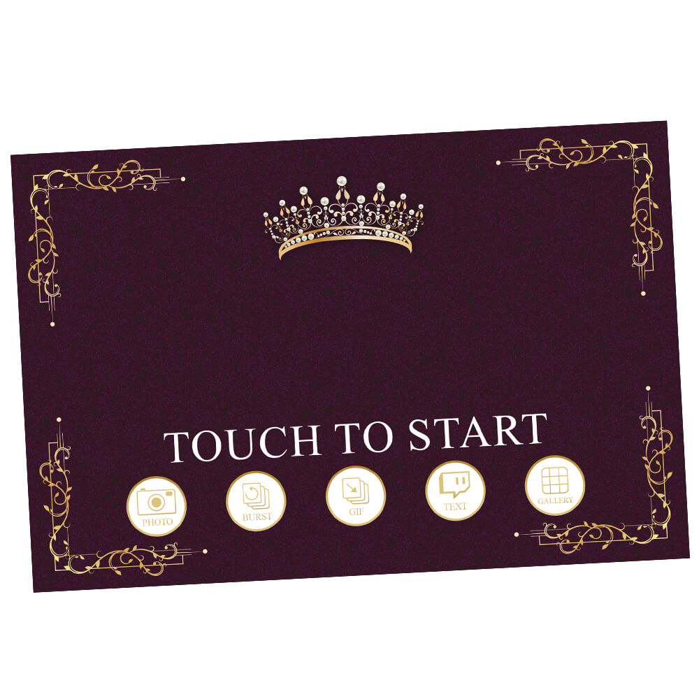 Quinceañera Gold Crown Welcome Screen, Plum  |   LHC23F