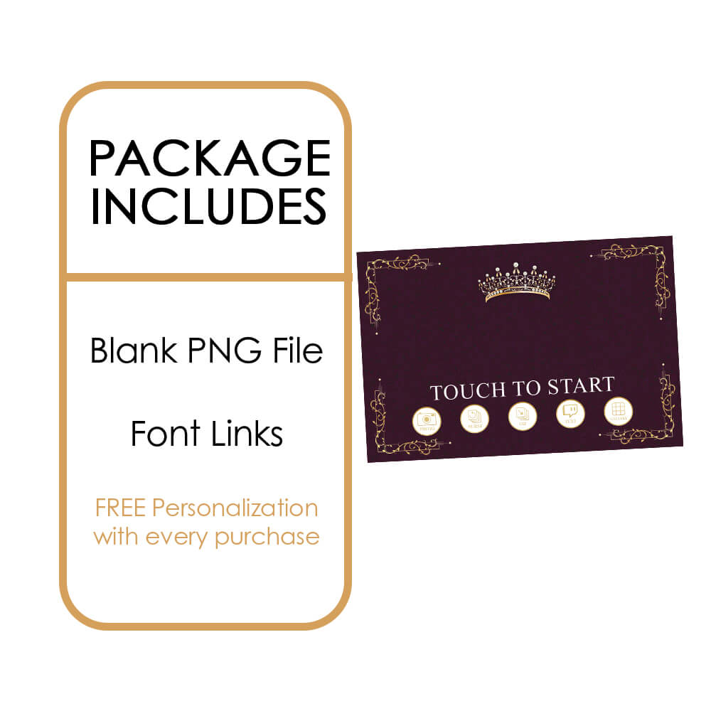 Quinceañera Gold Crown Welcome Screen, Plum  |   LHC23F