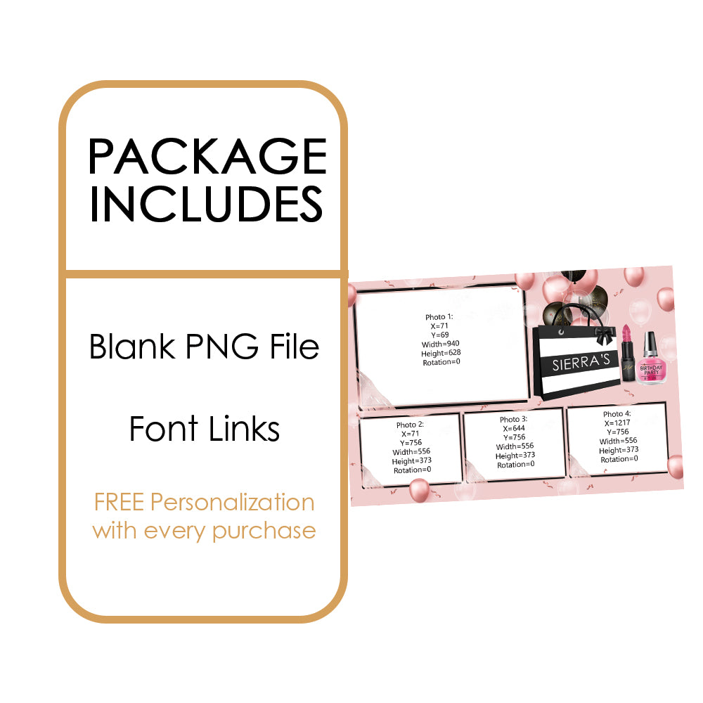 Glam Makeup Party Theme, Stylish 21st Birthday Design Bag  |  1x3 Postcard | LHC08B