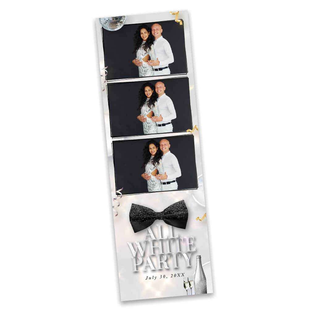 White Party Event Photo Booth Frame  |  2x6 Photo Strip  |  LHC16B