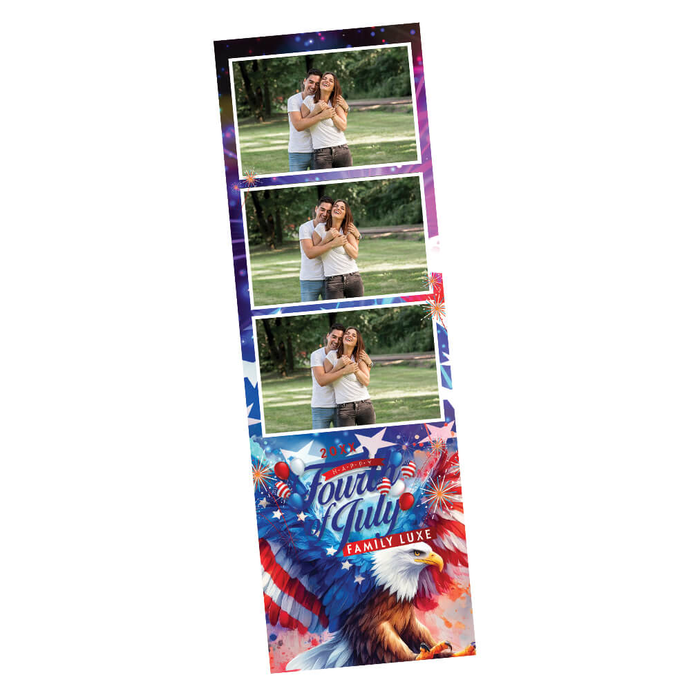 4th of July Holiday Photo Booth Frame  |  3-pose Photo Strip |  LHC11B