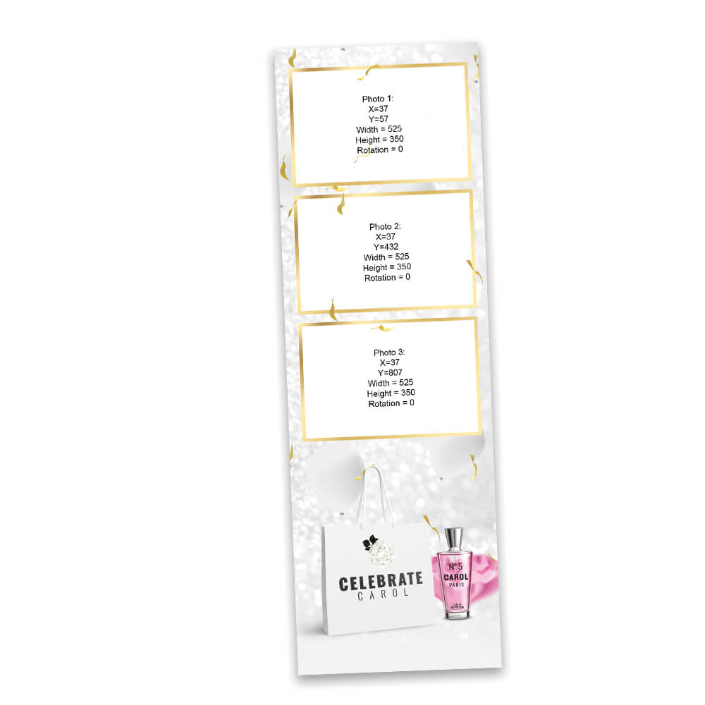 Luxury High End Perfume No 5 Photo Booth Frame  |  2x6 Photo Strip  |  LHC15A