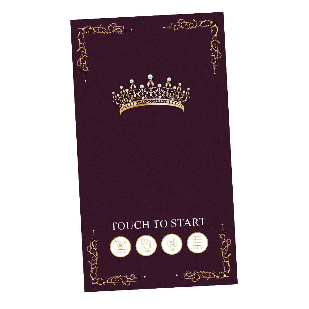 Quinceañera Gold Crown iPad Welcome Screens, Plum Birthday | LHC24F