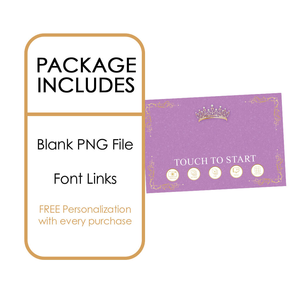 Quinceañera Gold Crown Welcome Screen, Radiant Orchid  |   LHC23G
