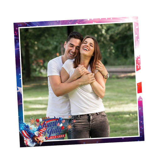 4th of July Holiday Photo Booth Frame  |  1-pose 360 Overlay |  LHC11C