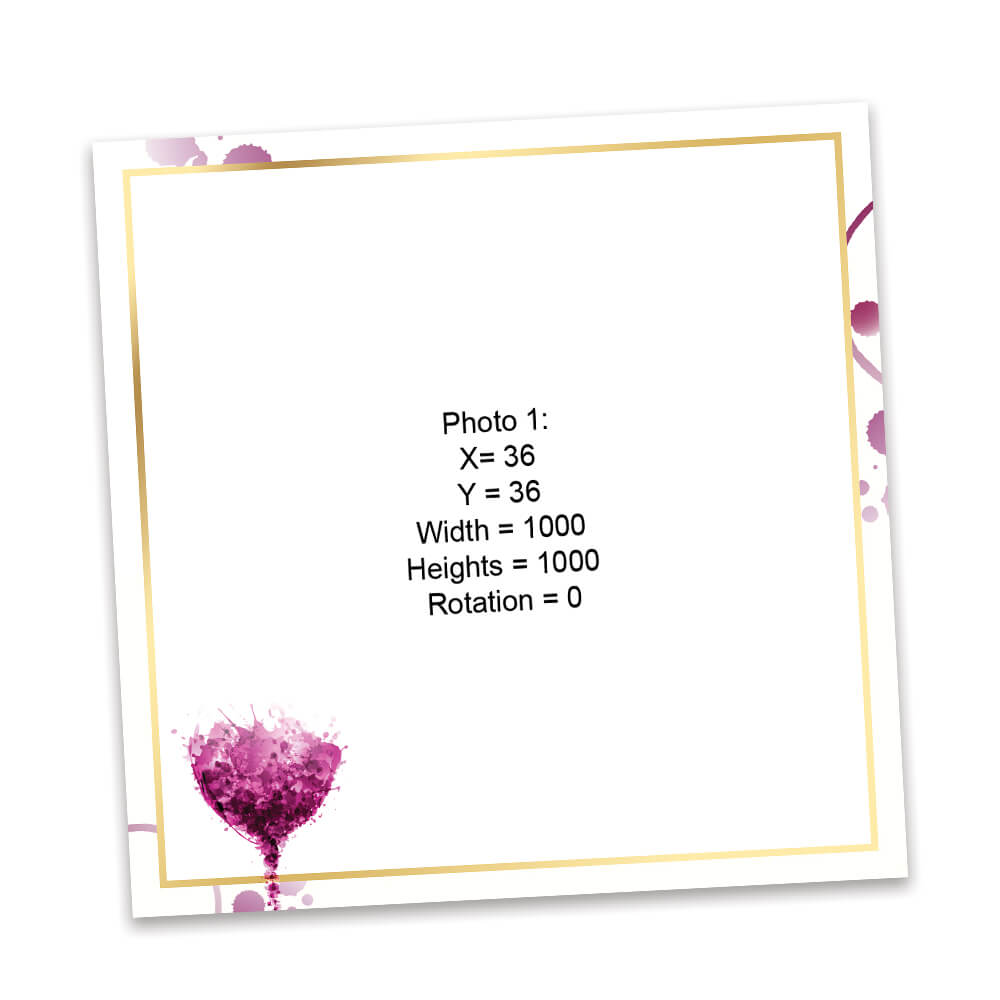 Wine Tasting Party with Gold Lettering Photo Booth Frame |  360 Overlay  |  LHC13C