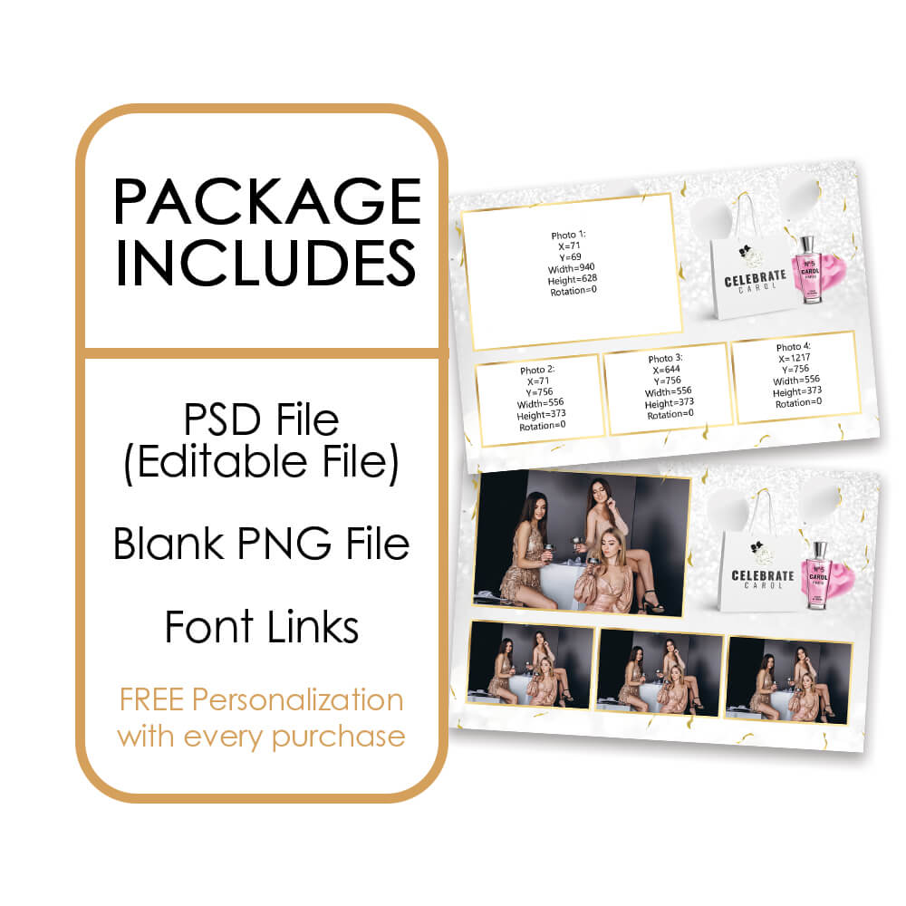 Luxury High End Perfume No 5 Photo Booth Frame  |  1x3 Postcard  |  LHC15B