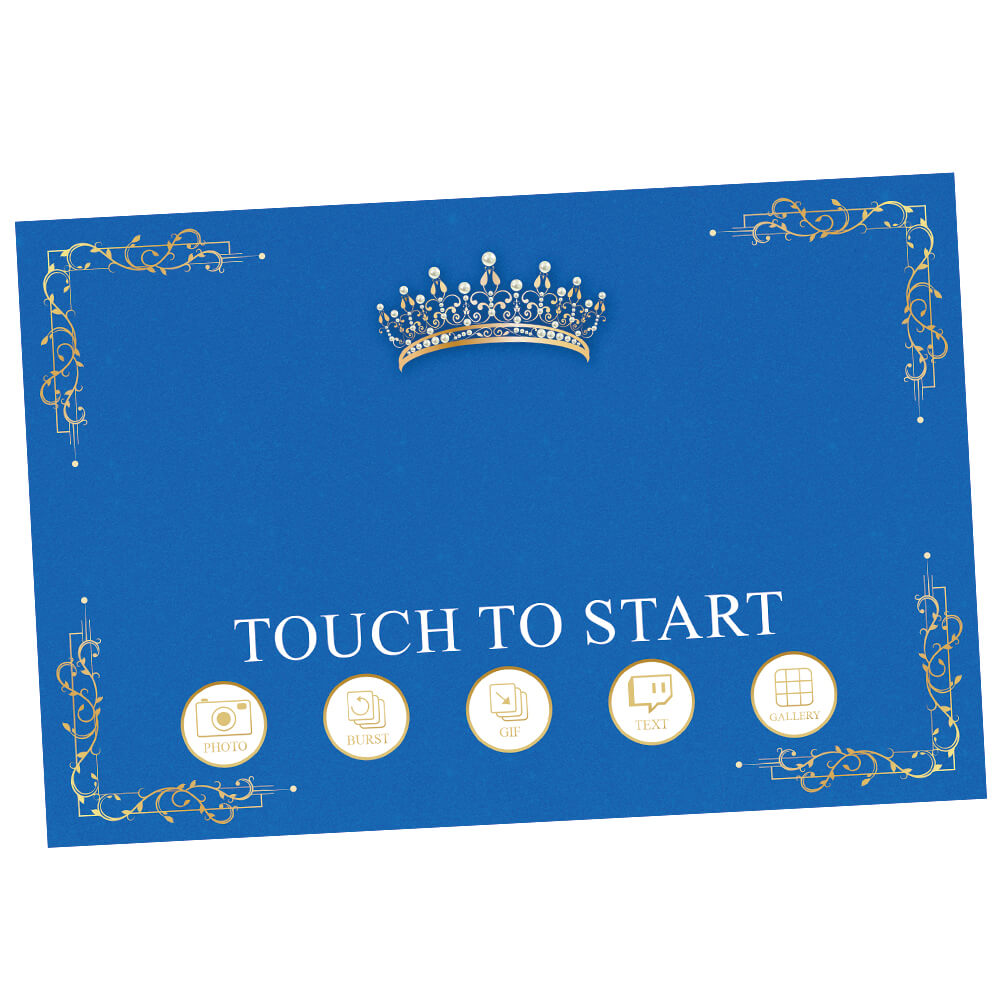 Quinceañera Gold Crown Welcome Screen, Blue Birthday | LHC23A