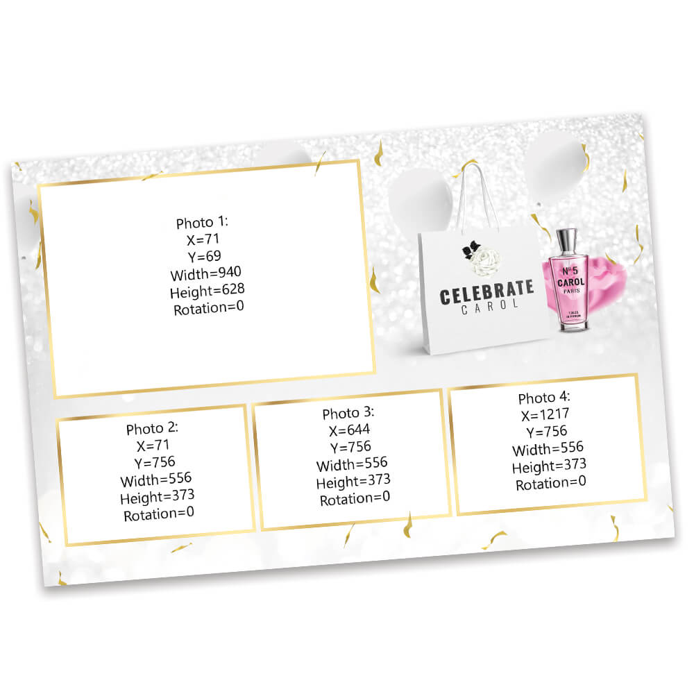 Luxury High End Perfume No 5 Photo Booth Frame  |  1x3 Postcard  |  LHC15B