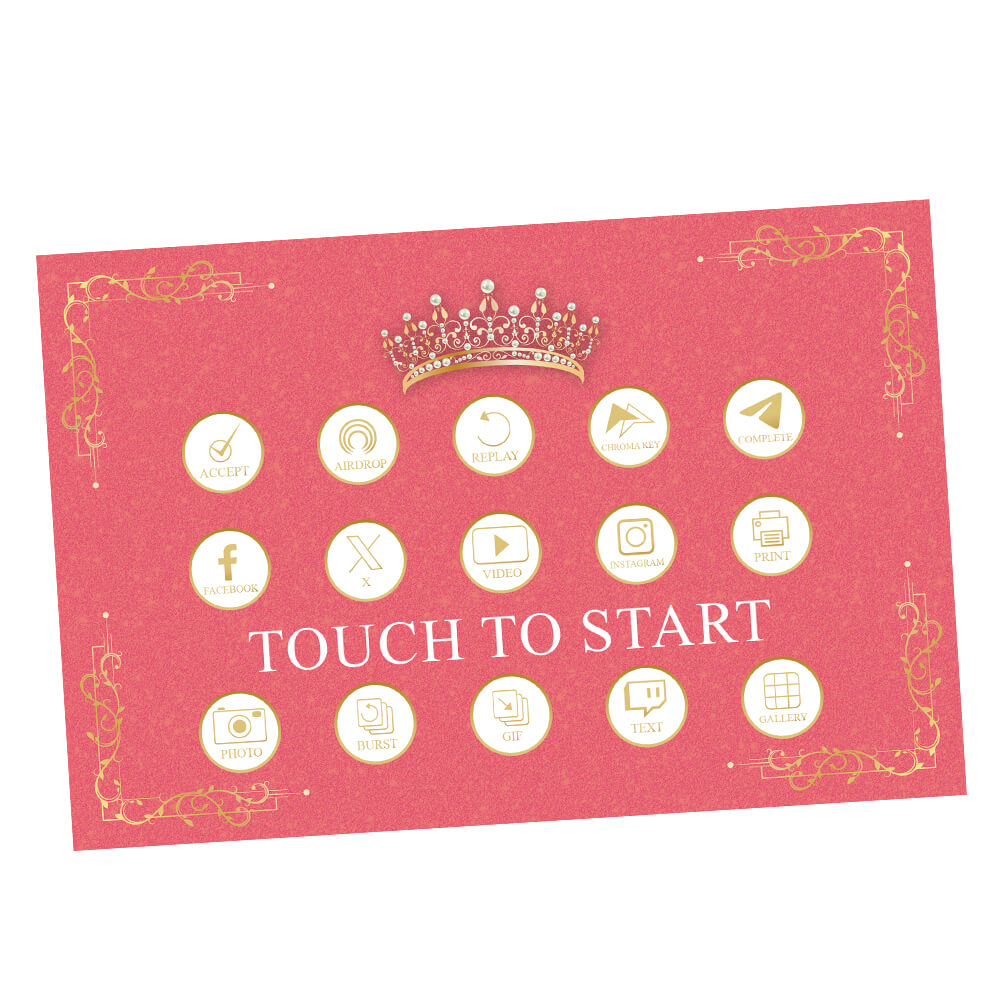 Quinceañera Gold Crown Welcome Screen, Blush Pink | LHC23B