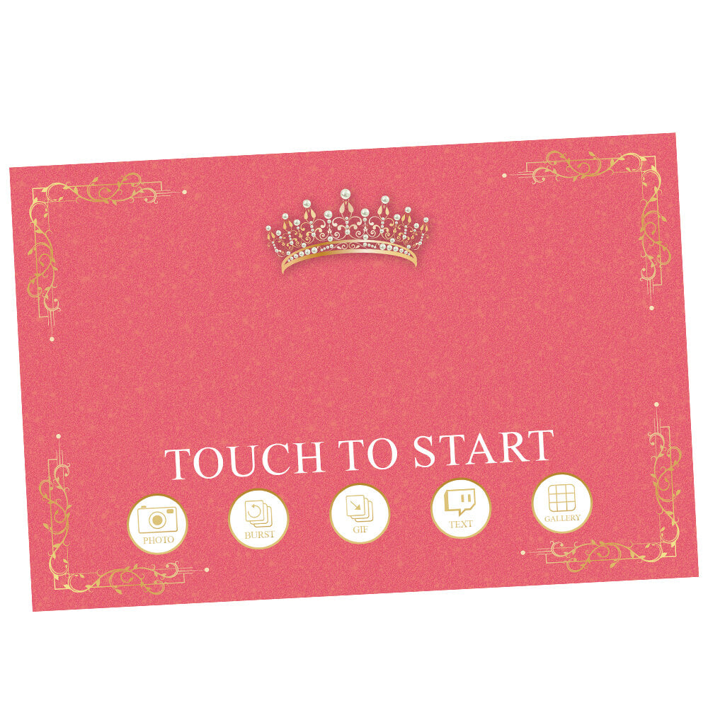 Quinceañera Gold Crown Welcome Screen, Blush Pink | LHC23B