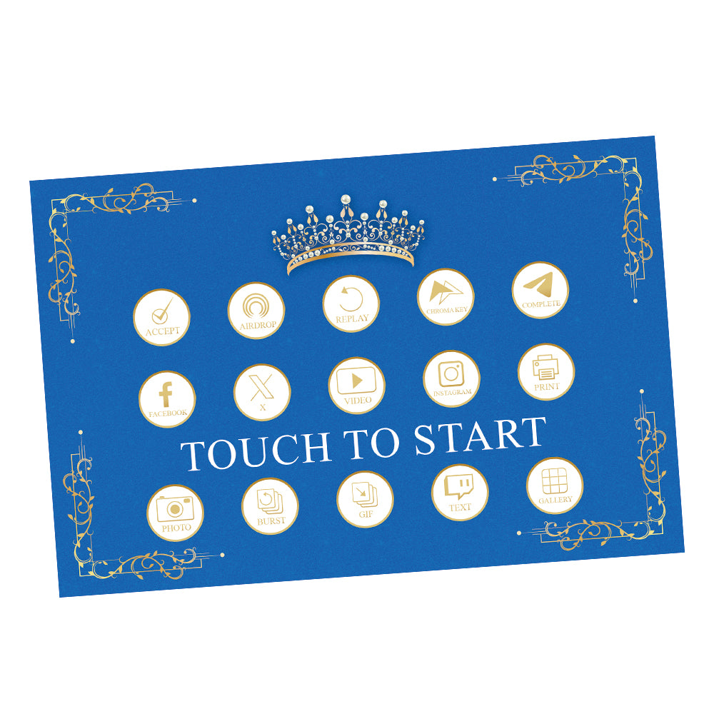 Quinceañera Gold Crown Welcome Screen, Blue Birthday | LHC23A
